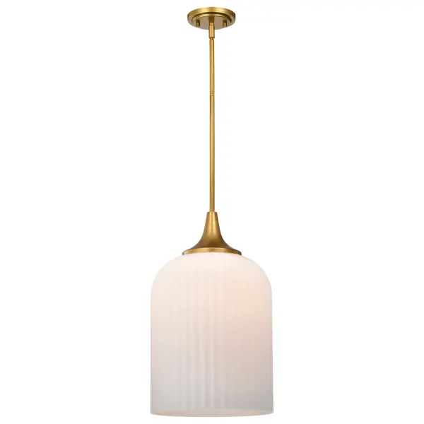 Timeless Brass Pendant with Soft, Inviting Glow - Image 6