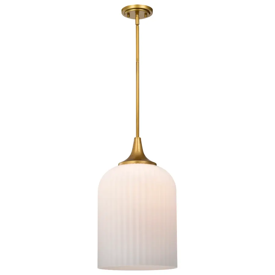 Timeless Brass Pendant with Soft, Inviting Glow - Image 6