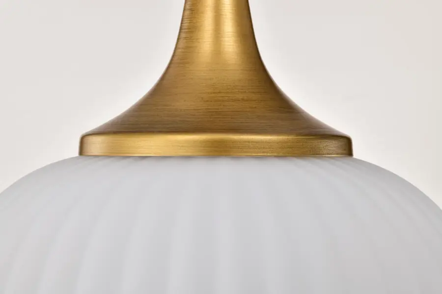 Timeless Brass Pendant with Soft, Inviting Glow - Image 9