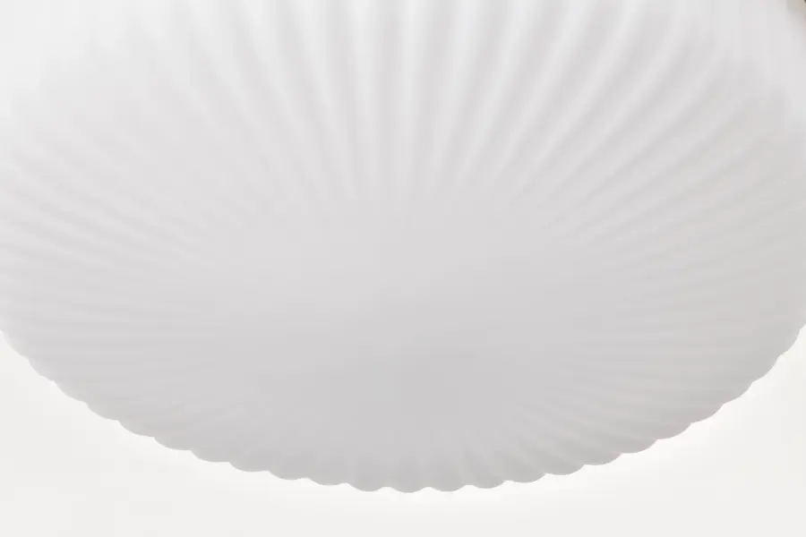 Elegant Semi Flush Mount with Timeless Brass and Ribbed Glass Detail - Image 11