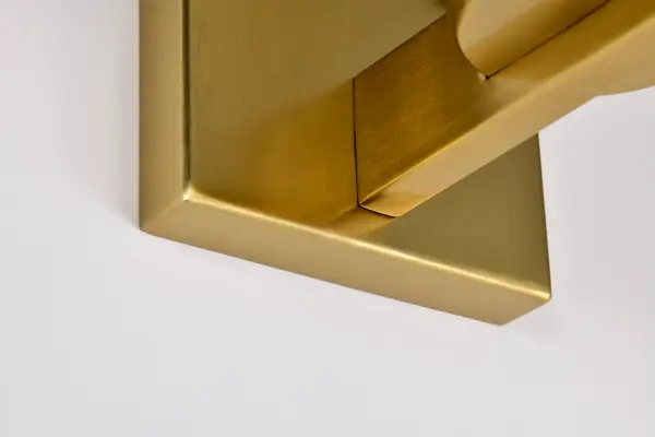 Royale 1-Light Vanity in Burnished Brass with Ribbed White Glass - Image 11
