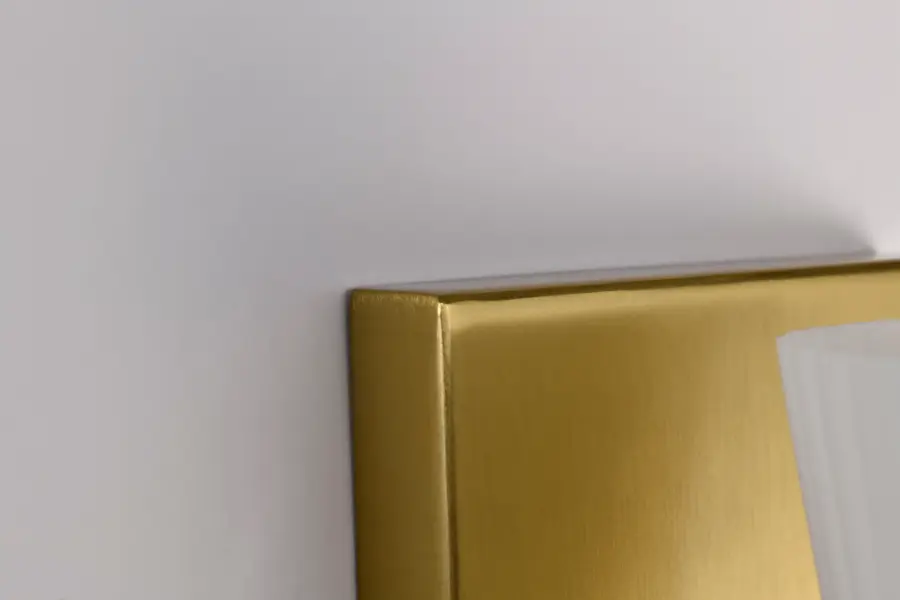 Royale 1-Light Vanity in Burnished Brass with Ribbed White Glass - Image 10