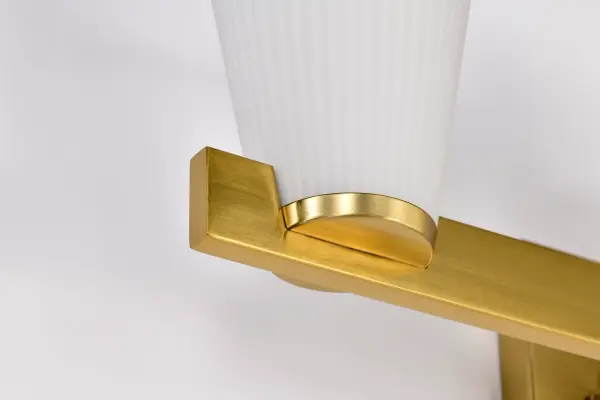 Royale 3-Light Vanity in Burnished Brass with Ribbed White Glass - Image 17