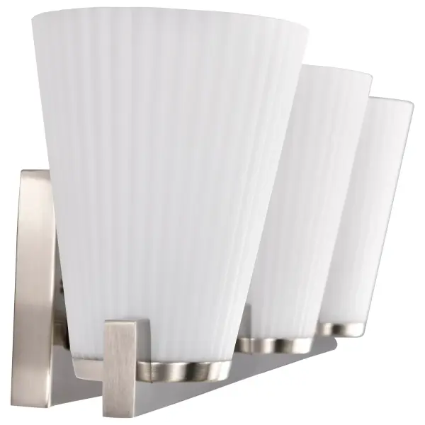 Royale 3-Light Vanity in Burnished Brass with Ribbed White Glass - Image 9