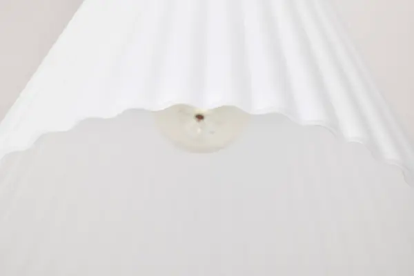 Royale Large Pendant in Burnished Brass with Ribbed White Glass - Image 11