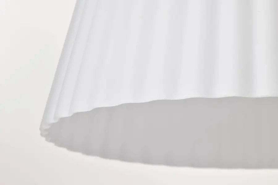 Royale Large Pendant in Burnished Brass with Ribbed White Glass - Image 9