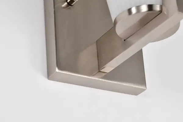 Royale 1-Light Vanity in Brushed Nickel with Ribbed White Glass - Image 12