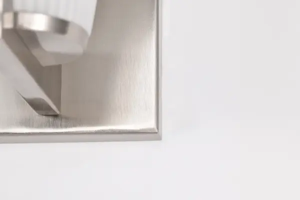 Royale 1-Light Vanity in Brushed Nickel with Ribbed White Glass - Image 14
