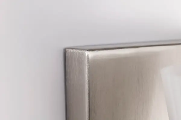 Royale 1-Light Vanity in Brushed Nickel with Ribbed White Glass - Image 9