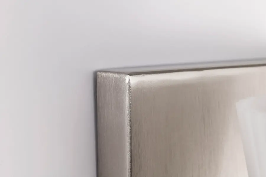 Royale 1-Light Vanity in Brushed Nickel with Ribbed White Glass - Image 9