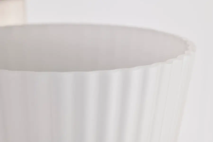 Royale 1-Light Vanity in Brushed Nickel with Ribbed White Glass - Image 10