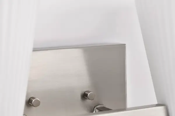 Royale 4-Light Vanity in Brushed Nickel with Ribbed White Glass - Image 16