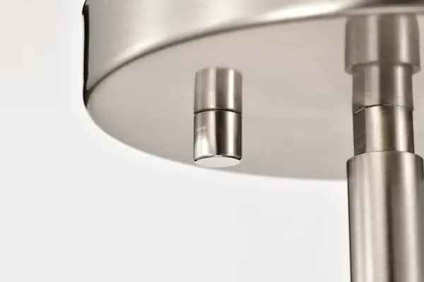 Royale Mini Pendant - Brushed Nickel with Ribbed White Glass - Image 11