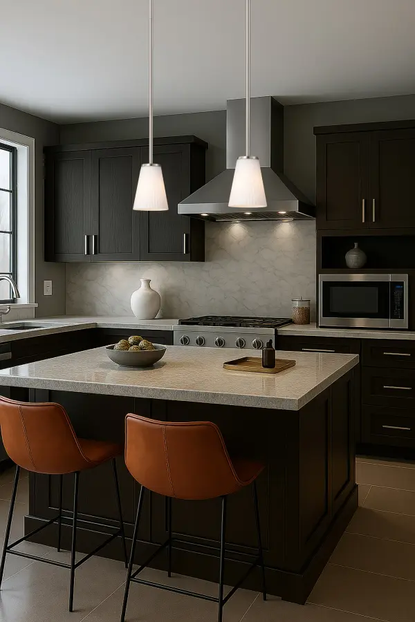 Royale Mini Pendant - Brushed Nickel with Ribbed White Glass - Image 14
