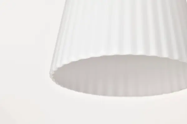 Royale Mini Pendant - Brushed Nickel with Ribbed White Glass - Image 8