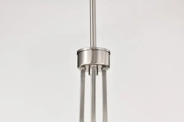 Royale 8-Light Chandelier in Brushed Nickel with Ribbed White Glass - Image 8