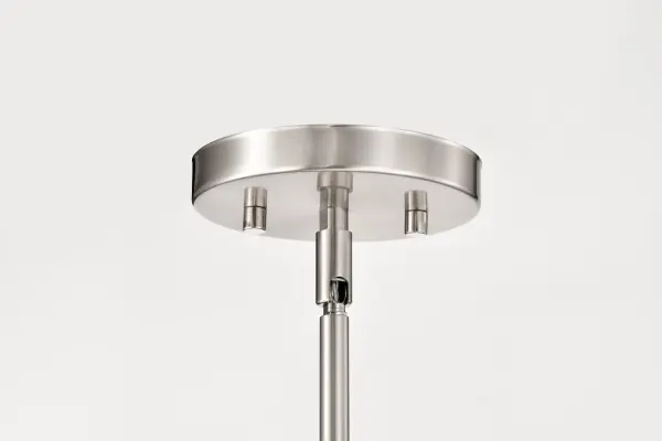 Royale 8-Light Chandelier in Brushed Nickel with Ribbed White Glass - Image 10