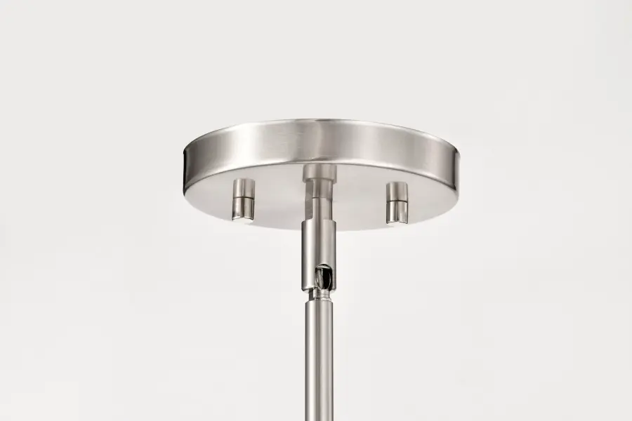 Royale 8-Light Chandelier in Brushed Nickel with Ribbed White Glass - Image 10