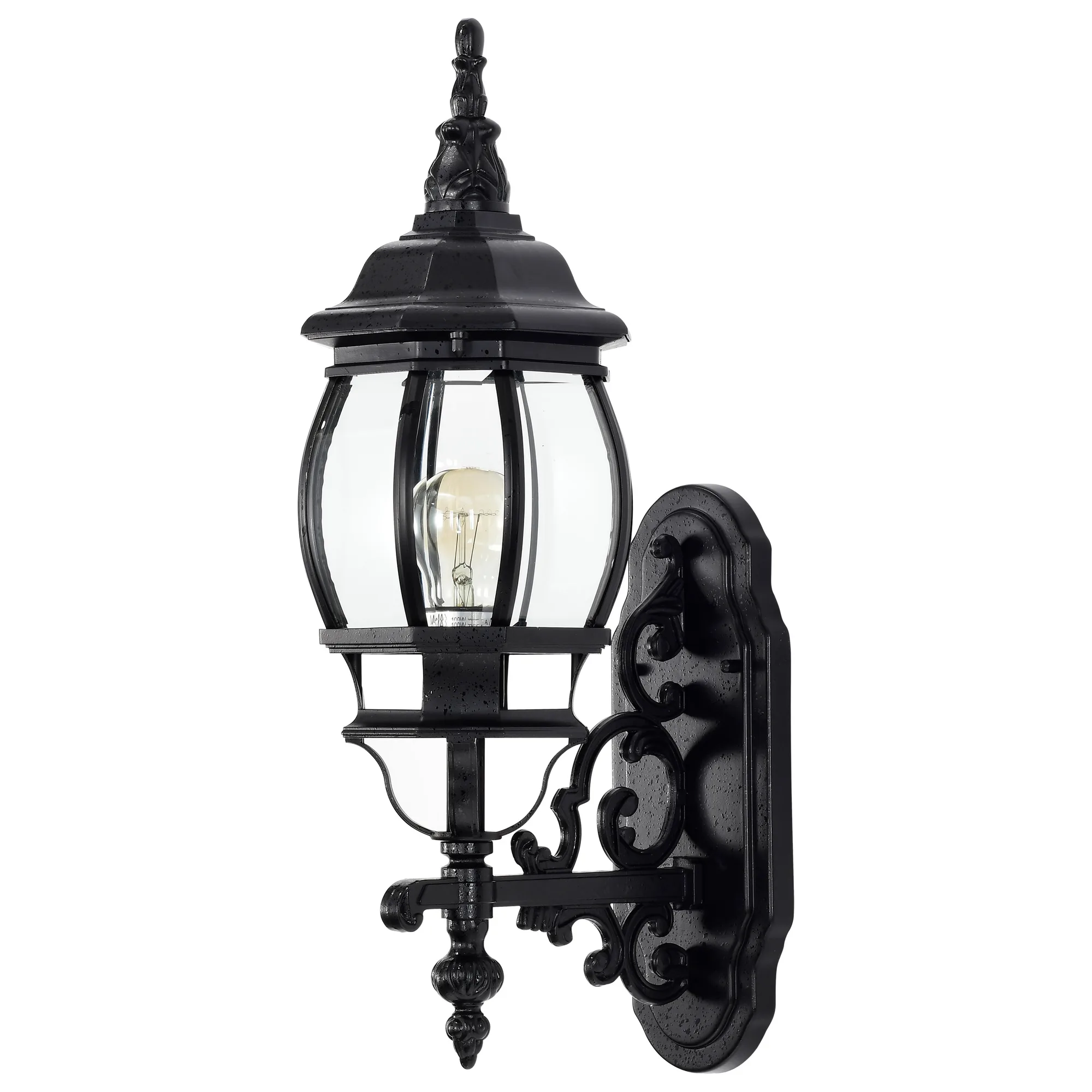 Central Park 20" Outdoor Wall Lantern with Clear Beveled Glass