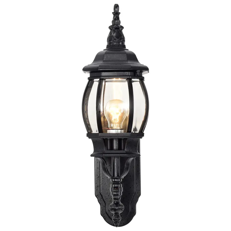 Central Park 20" Outdoor Wall Lantern with Clear Beveled Glass - Image 3