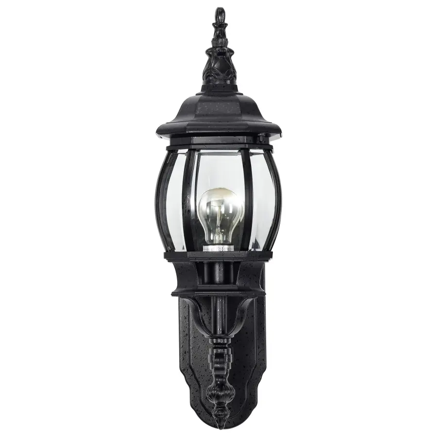 Central Park 20" Outdoor Wall Lantern with Clear Beveled Glass - Image 4