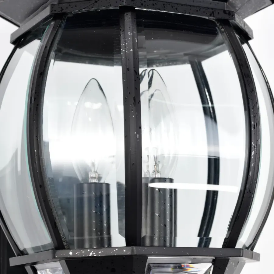 Central Park 3-Light Outdoor Wall Lantern with Clear Beveled Glass - Image 12