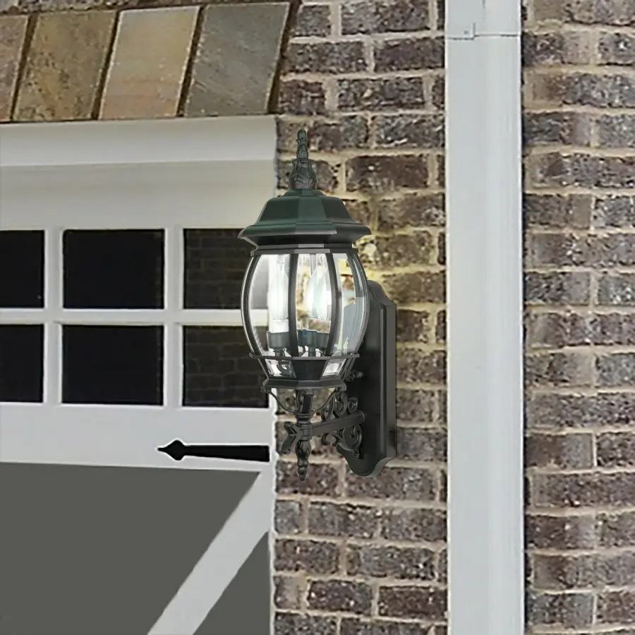 Central Park 3-Light Outdoor Wall Lantern with Clear Beveled Glass - Image 14