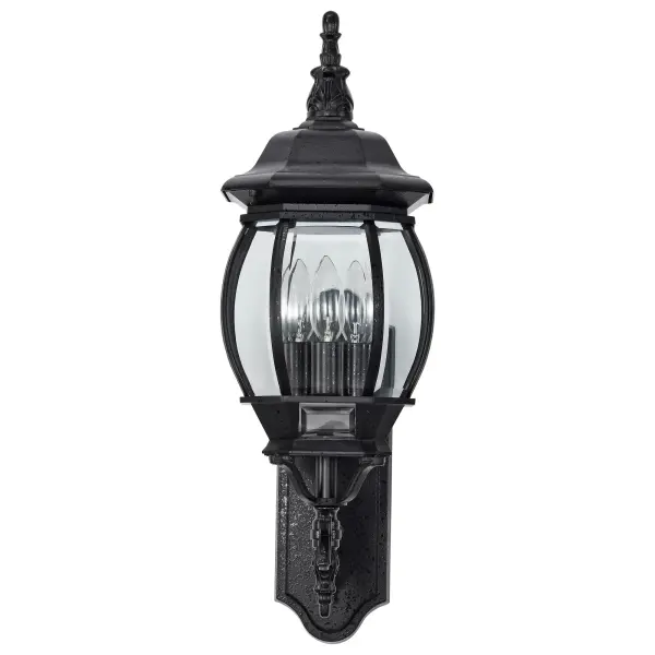 Central Park 3-Light Outdoor Wall Lantern with Clear Beveled Glass - Image 3