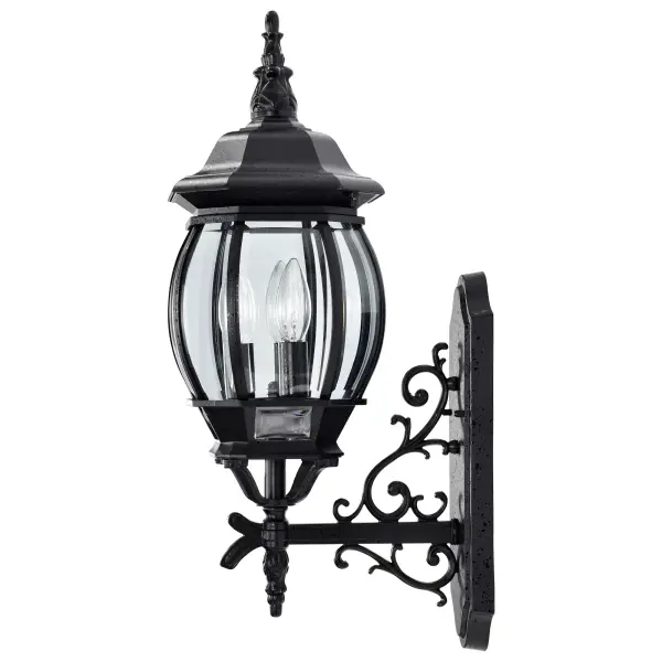 Central Park 3-Light Outdoor Wall Lantern with Clear Beveled Glass - Image 5