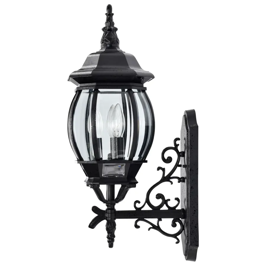 Central Park 3-Light Outdoor Wall Lantern with Clear Beveled Glass - Image 5