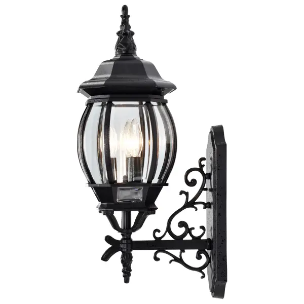 Central Park 3-Light Outdoor Wall Lantern with Clear Beveled Glass - Image 6
