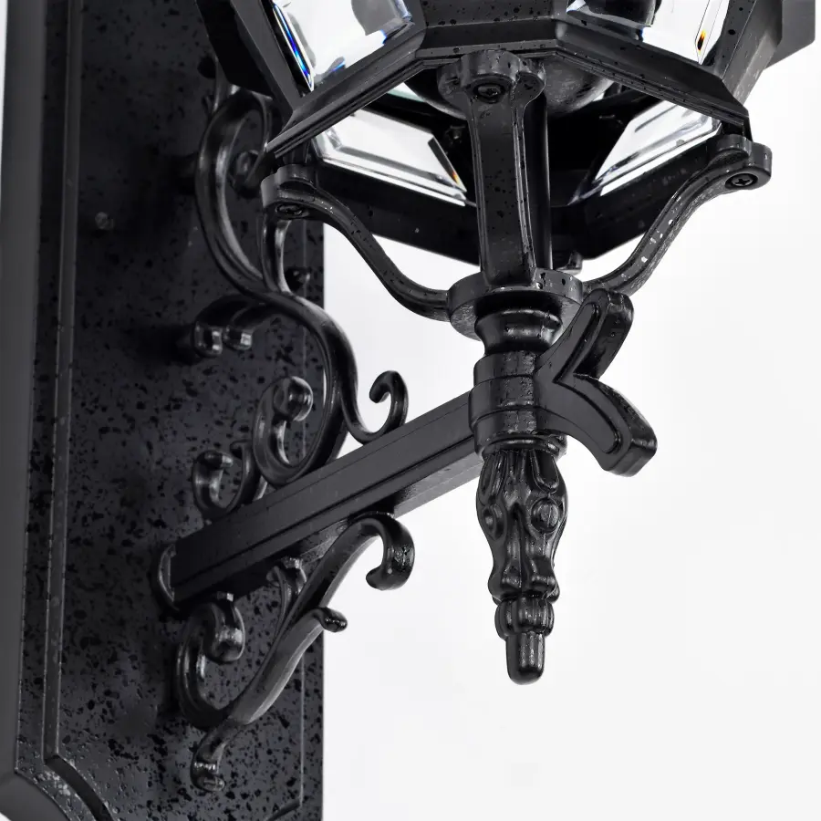 Central Park 3-Light Outdoor Wall Lantern with Clear Beveled Glass - Image 9
