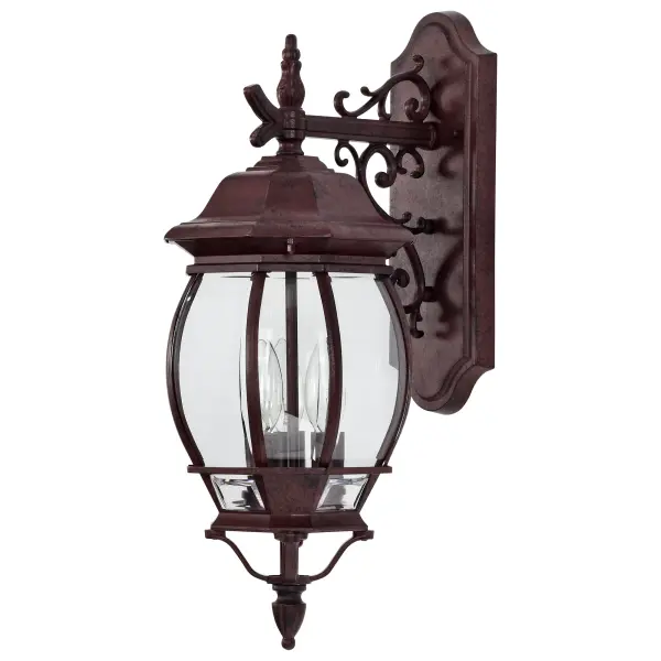 Central Park 3-Light Outdoor Wall Lantern with Clear Beveled Glass - Image 1