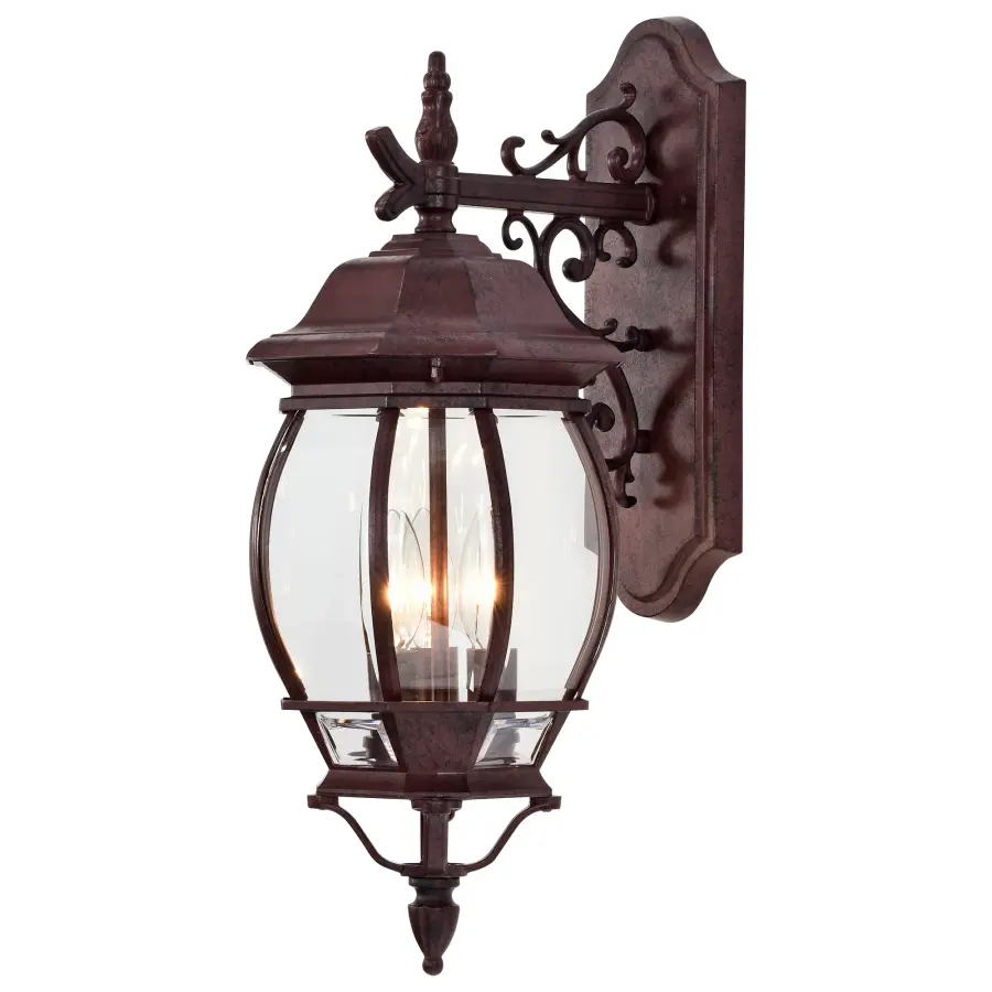 Central Park 3-Light Outdoor Wall Lantern with Clear Beveled Glass - Image 2