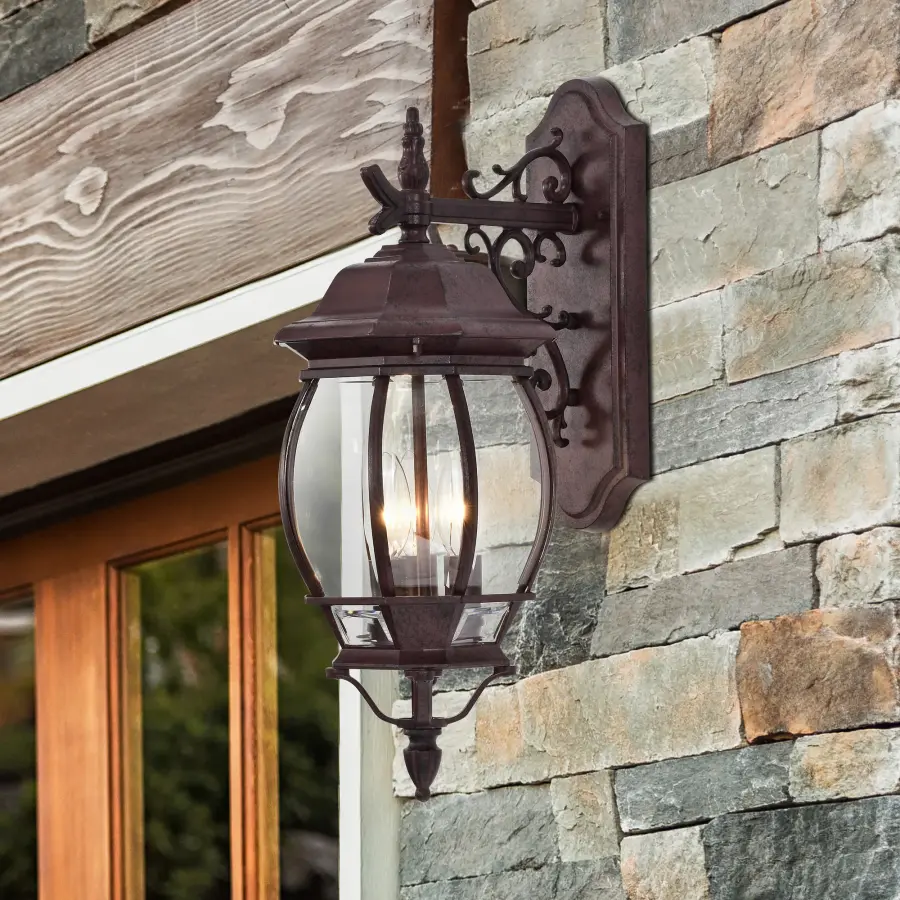 Central Park 3-Light Outdoor Wall Lantern with Clear Beveled Glass - Image 11