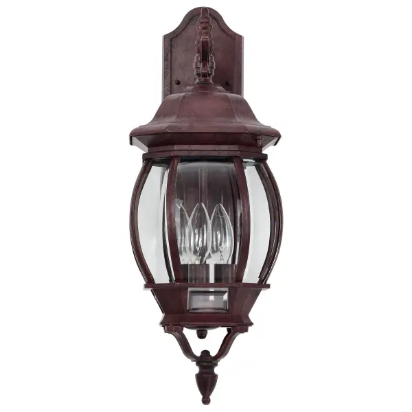 Central Park 3-Light Outdoor Wall Lantern with Clear Beveled Glass - Image 3