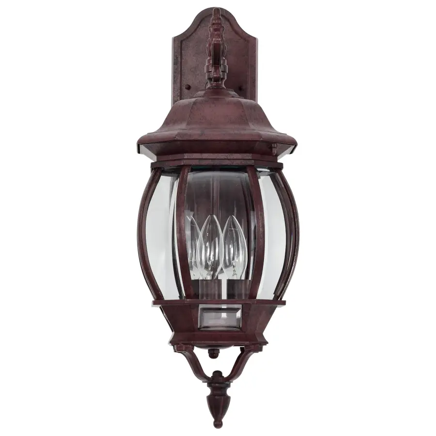 Central Park 3-Light Outdoor Wall Lantern with Clear Beveled Glass - Image 3