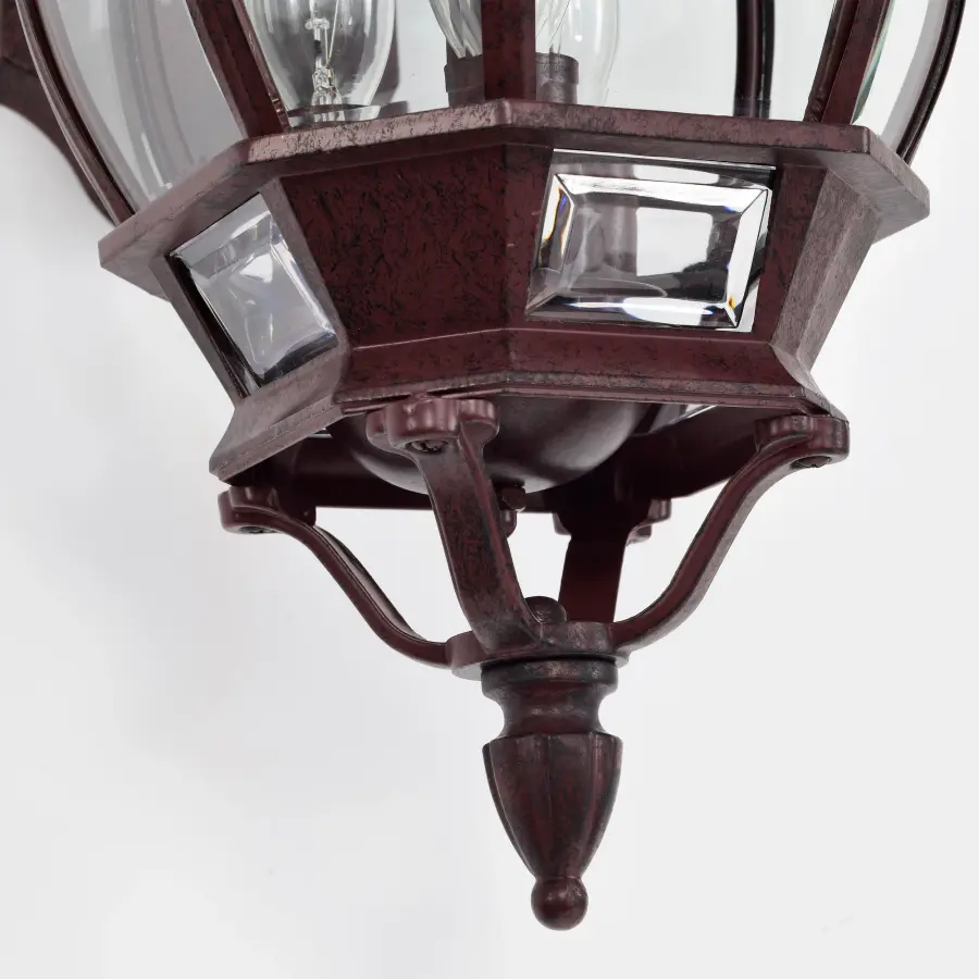 Central Park 3-Light Outdoor Wall Lantern with Clear Beveled Glass - Image 9