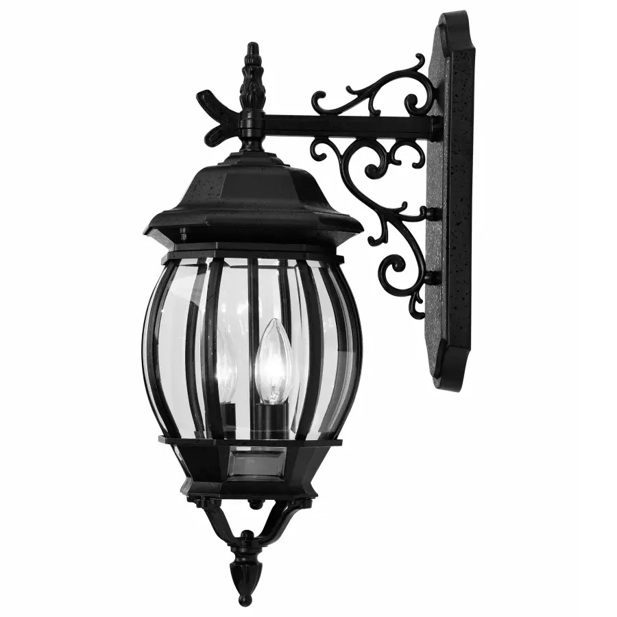 Central Park 3-Light Outdoor Wall Lantern with Clear Beveled Glass - Image 6