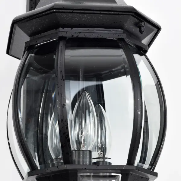 Central Park 3-Light Outdoor Wall Lantern with Clear Beveled Glass - Image 9