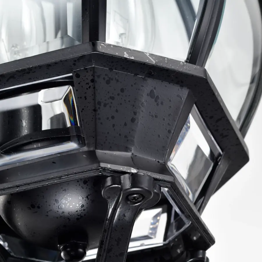 Central Park 3-Light Outdoor Hanging Lantern with Clear Beveled Glass - Image 11