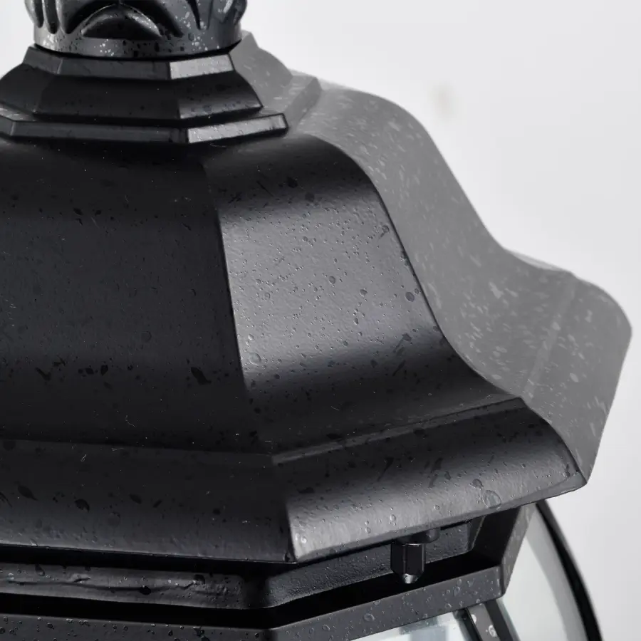 Central Park 3-Light Outdoor Hanging Lantern with Clear Beveled Glass - Image 9