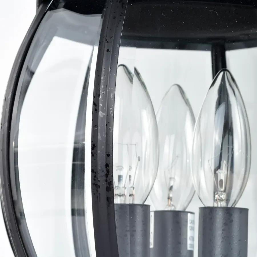 Central Park 3-Light Post Lantern with Clear Beveled Glass - Image 11