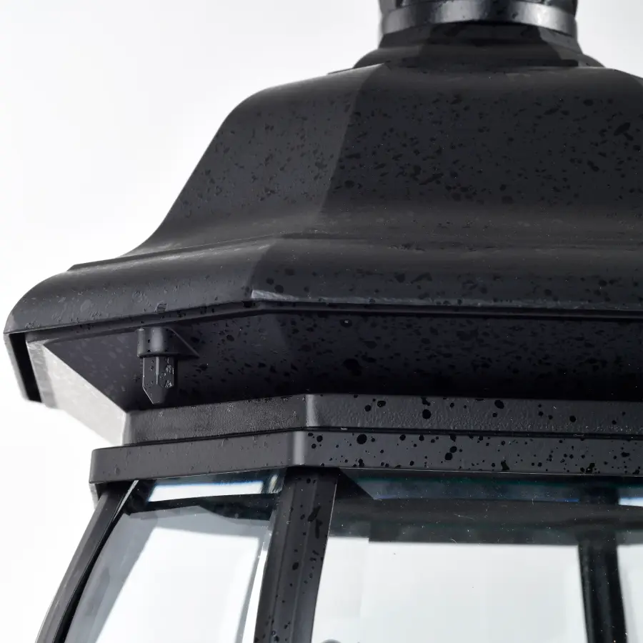 Central Park 3-Light Post Lantern with Clear Beveled Glass - Image 8