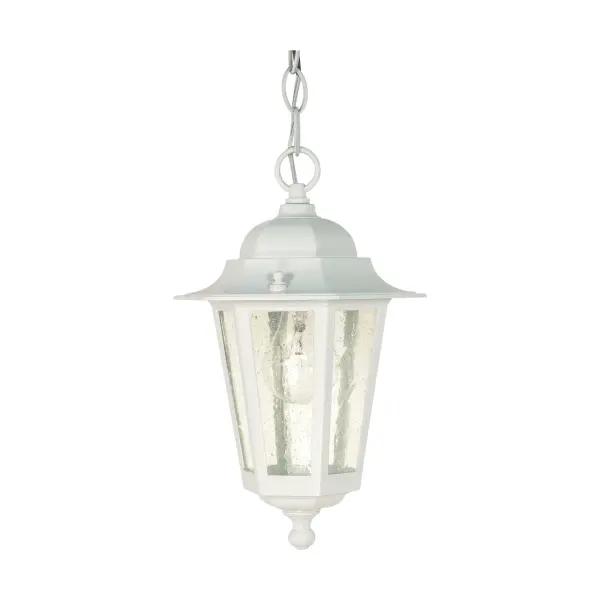 Cornerstone 13" Outdoor Hanging Lantern with Clear Seeded Glass - Image 1