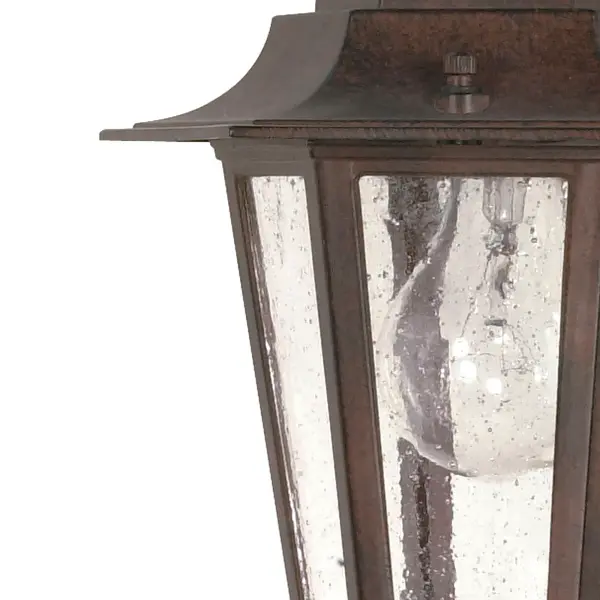Cornerstone 13" Outdoor Hanging Lantern with Clear Seeded Glass - Image 2