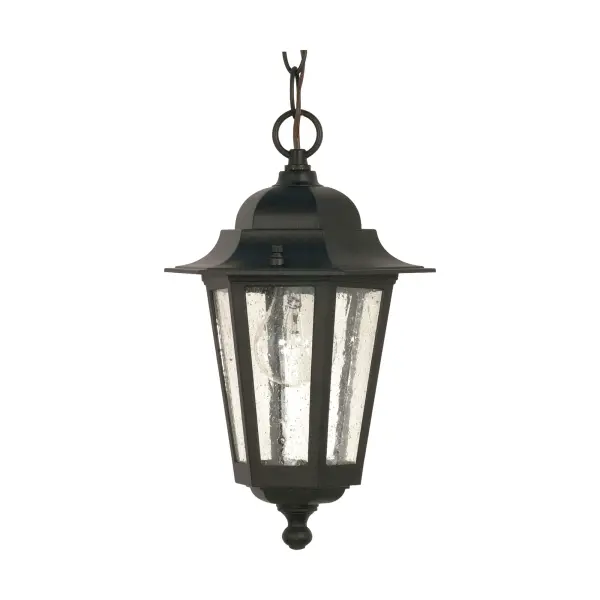 Cornerstone 13" Outdoor Hanging Lantern with Clear Seeded Glass - Image 1