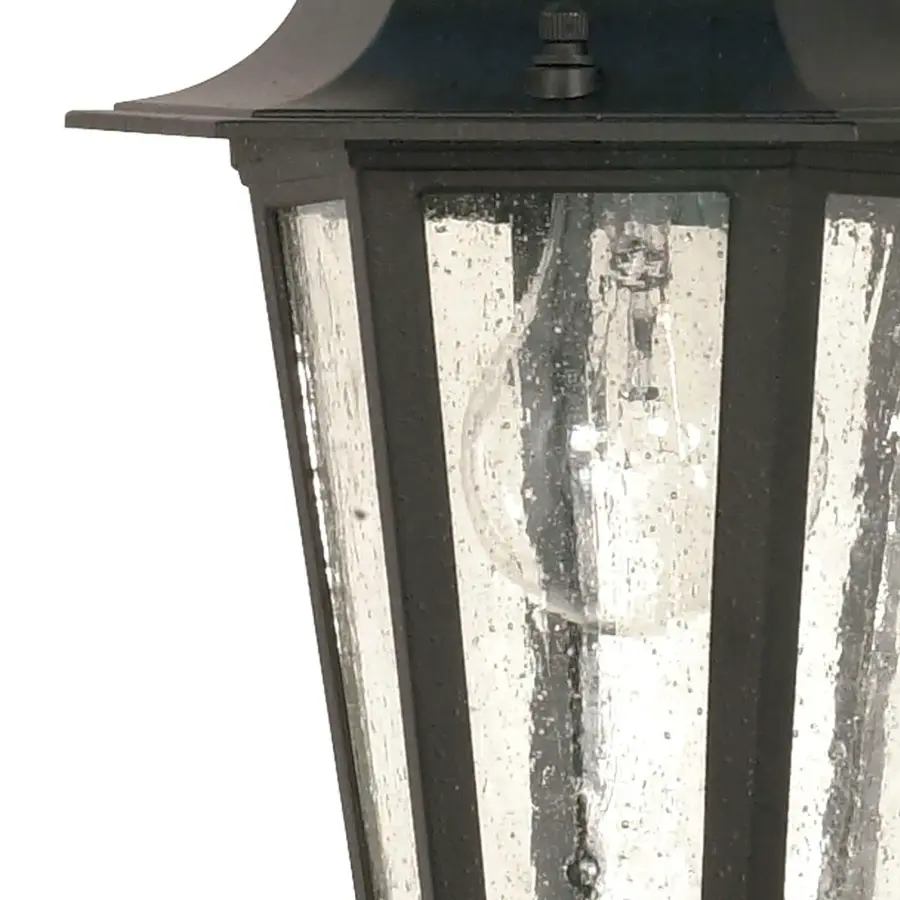 Cornerstone 13" Outdoor Hanging Lantern with Clear Seeded Glass - Image 2