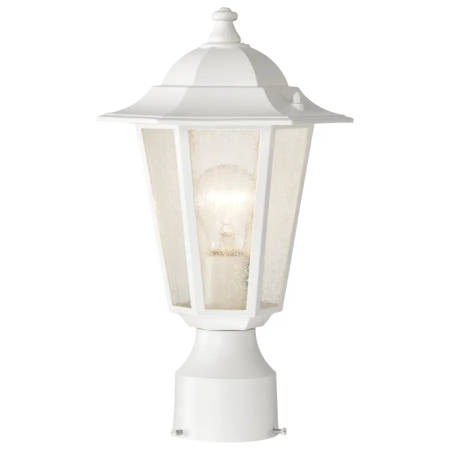 Cornerstone 1-Light Post Lantern with Clear Seeded Glass - Image 2