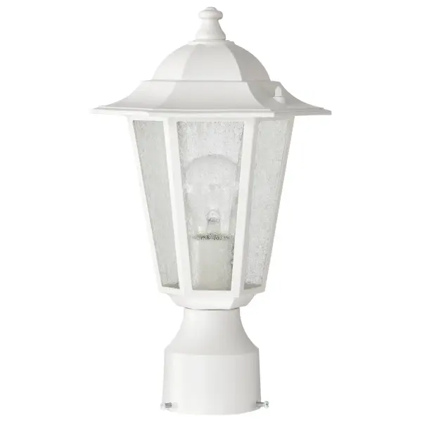 Cornerstone 1-Light Post Lantern with Clear Seeded Glass - Image 3